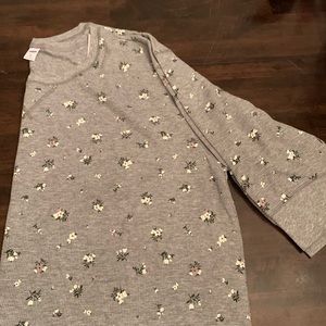 Old Navy Floral Waffle Knit Henley 2X NWT